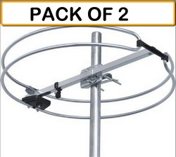 (PACK OF 2) Stellar Labs 30-2435 Outdoor Omnidirectional FM Antenna